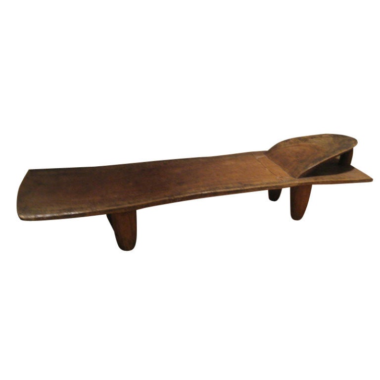 African Wood Carved Day Bed