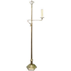 Heavy brass vintage floor lamp/ bridge lamp
