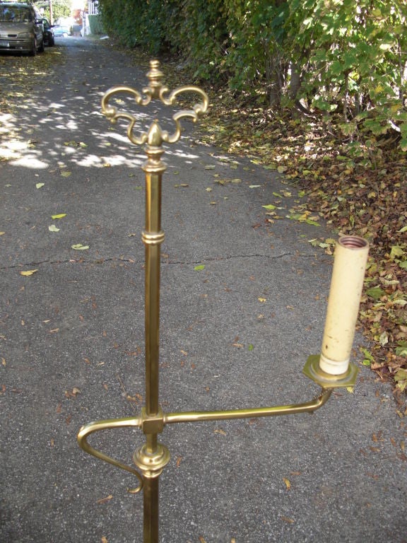 American Heavy brass vintage floor lamp/ bridge lamp