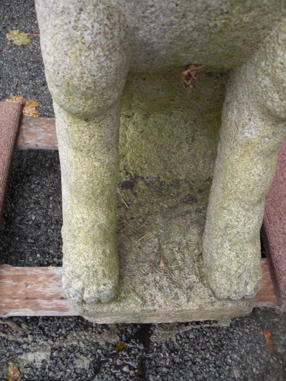 Pair of  granite foo dogs from the Gurdon Wattles estate 3