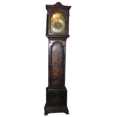 Antique 18th cent. English chinoiserie tall case clock by Joseph Herring