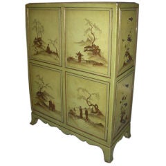 1940
s chinoiserie decorated chest/cabinet