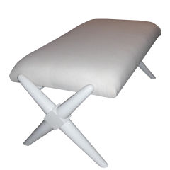 Vintage X-form bench by T.H. Robsjohn Gibbings for Widdicomb circa 1950