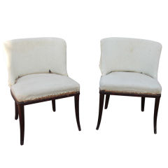 Used Pair of Art Deco rosewood tub chairs