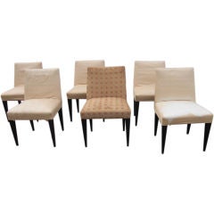 Set of six Dunbar dining chairs