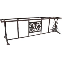 Iron and bronze table/bench base circa 1910