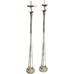Vintage Pair of  arrow form floor lamps