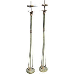 Pair of  arrow form floor lamps