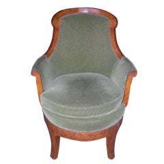 Antique Mid 19th cent. Baltic burlwood armchair