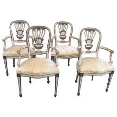 Antique Set of four Continental armchairs.