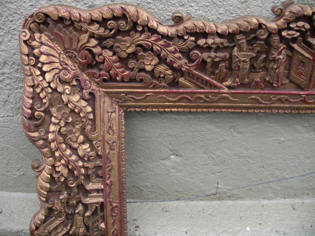 Carved Outstanding 19th cent Chinese export frame