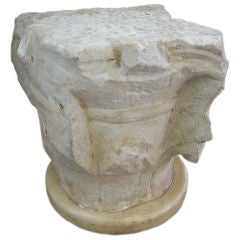 Antique carved stone capital