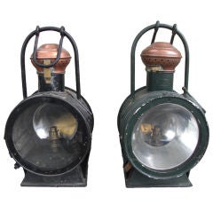 Pair of early 20th cent. French locomotive  lanterns