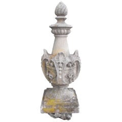 Large 18th century French limestone architectural finial
