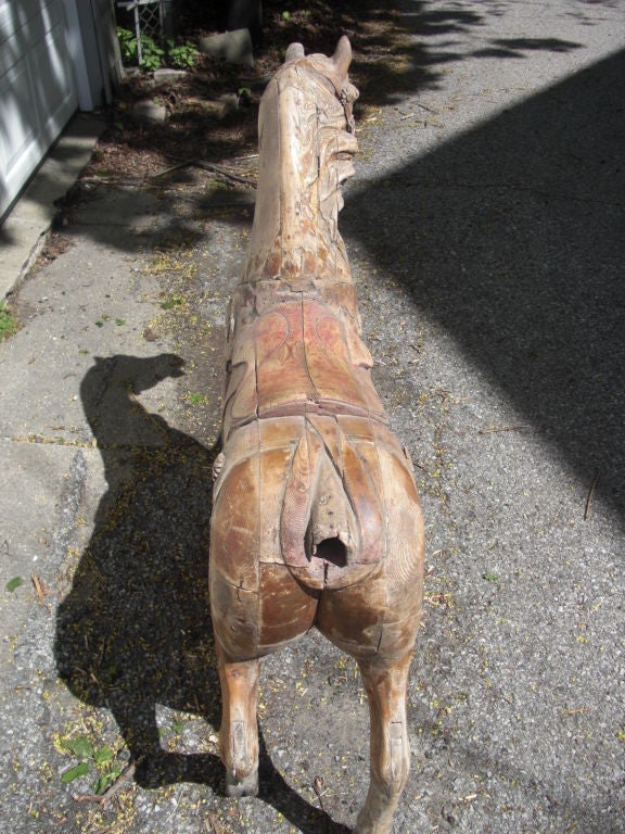 Folk Art Late19th/early 20th century American Carousel horse For Sale