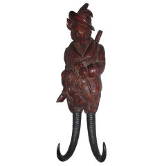 Large 19th century musical Black Forest whip holder