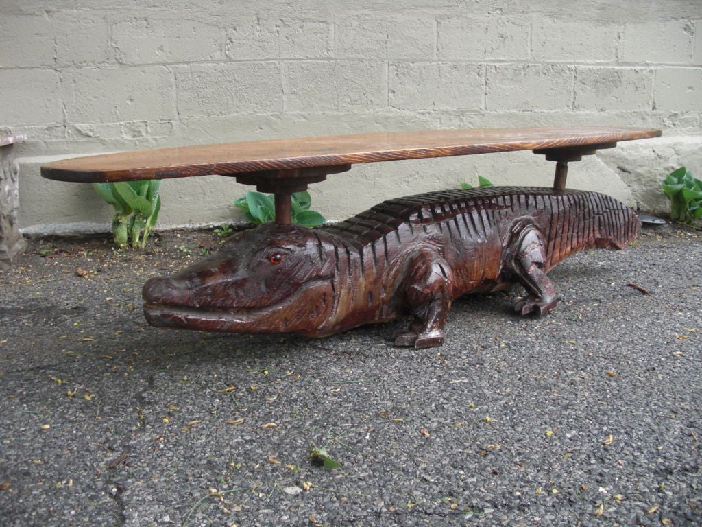 Folk art Alligator table