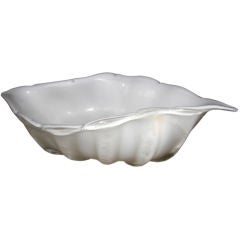 A mid century Murano shell shaped bowl