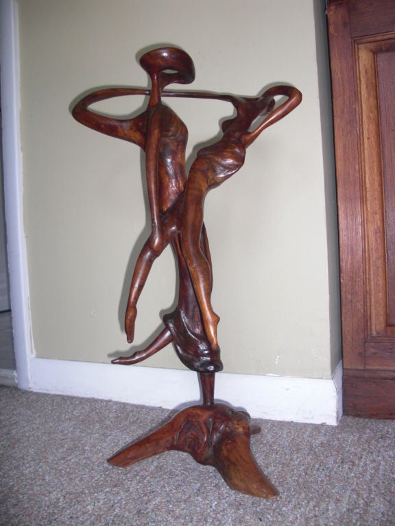 A great tree root sculpture titled 