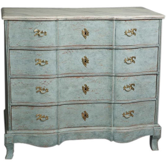 A Swedish, Rococo Period Chest of Drawers