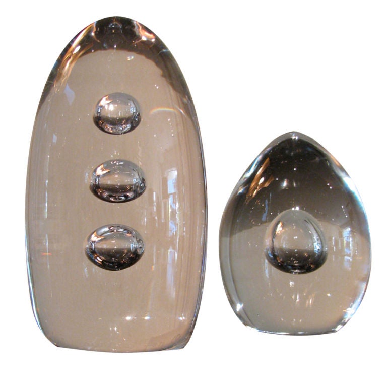 A pair of Vintage Italian Art Glass Paperweights