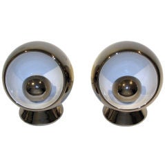 A Pair of Ceramic "Eyeball" Lights