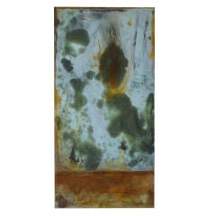Oxidation Painting on Panel "Slow Burn" by Willie Little