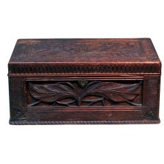 An American Carved Wood Box