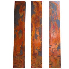 A Triptych by Willie Little, "Totem #3"