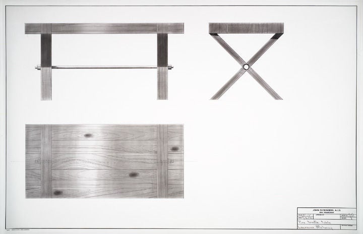 Pine Trestle Table by John Dickinson, 1970 In Excellent Condition For Sale In San Francisco, CA