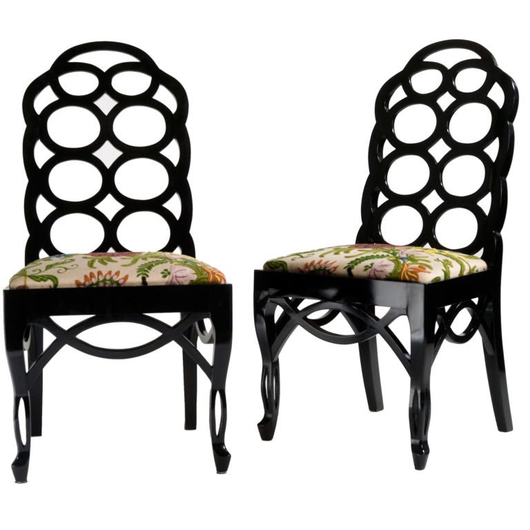 Pair Francis Elkins Loop Chairs