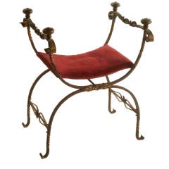 Bronze and Iron Cirule Form Seat