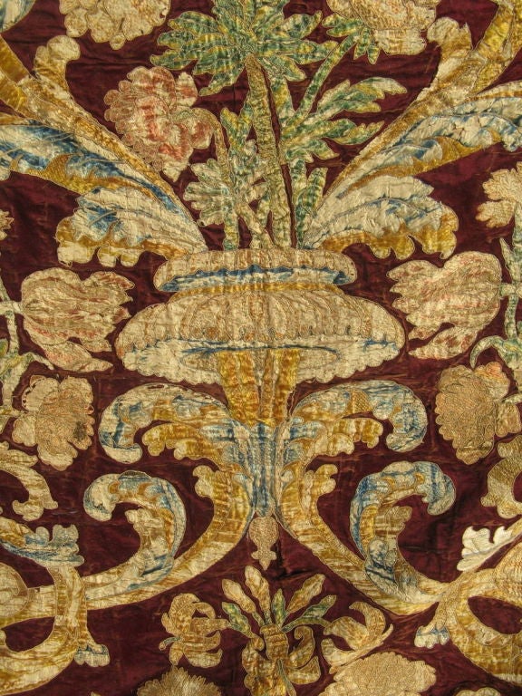 18th C.Continental Silk Embroidered Tapestry 3