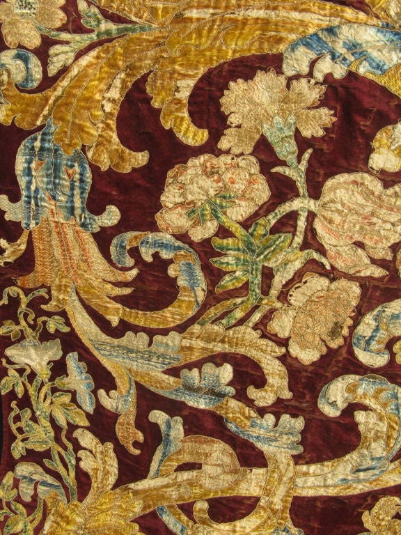 18th C.Continental Silk Embroidered Tapestry 5
