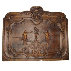 19th C. French Walnut Carved Panel