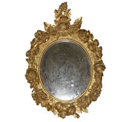 19th C. Giltwood Carved French Mirror