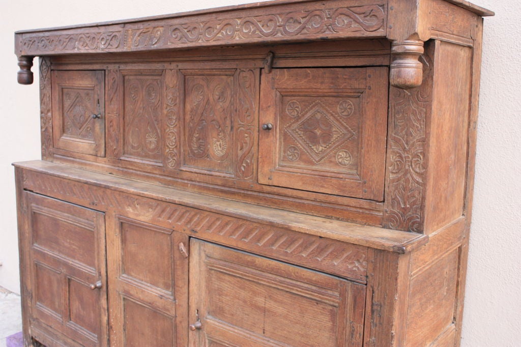 Large Early Provincial Oak Cupboard