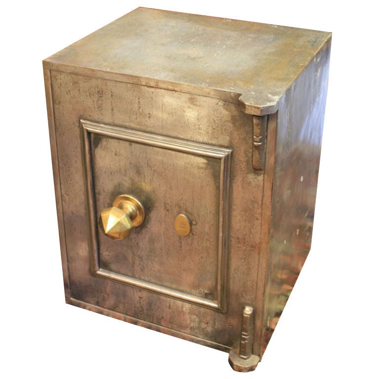 Small Polished Steel Safe Side Table at 1stDibs