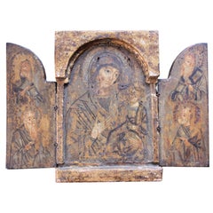 Early Greek Triptych Icon