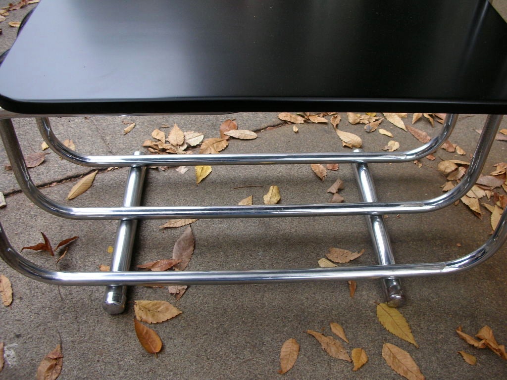 Step Chrome and Lacquered Table