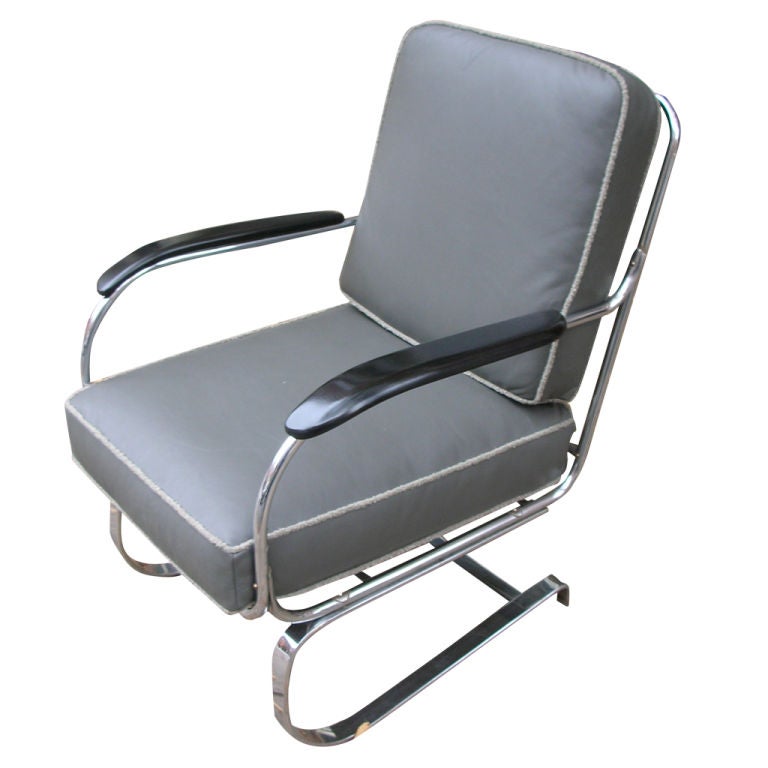 Springer Rocking Chair Kem Weber for Lloyd Chrome Springer Chair at 1stDibs