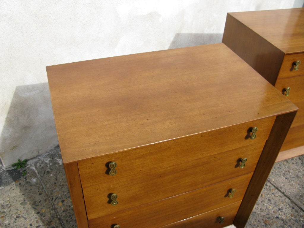 Bleached Mahogoney Chest of Drawers, perfect for Nightstands or small dressers with figure 