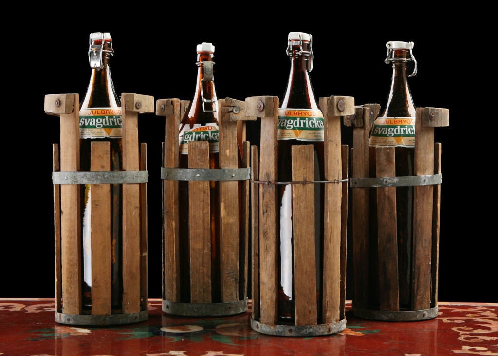 vintage wooden beer crates