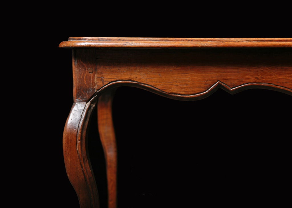French Antique Louis XV style Carved Oak Table