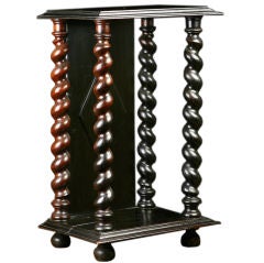 French Antique Louis XIII style Turned Leg Side Table