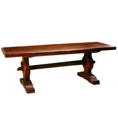 Country French Antique Oak Farm or Monastery Table