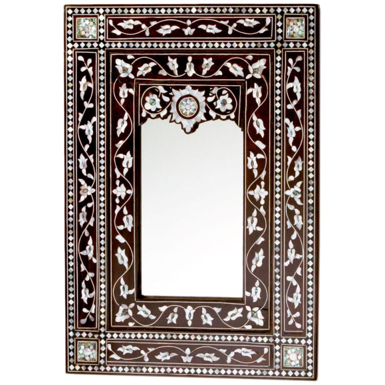 Syrian Inlaid Mirror For Sale at 1stdibs