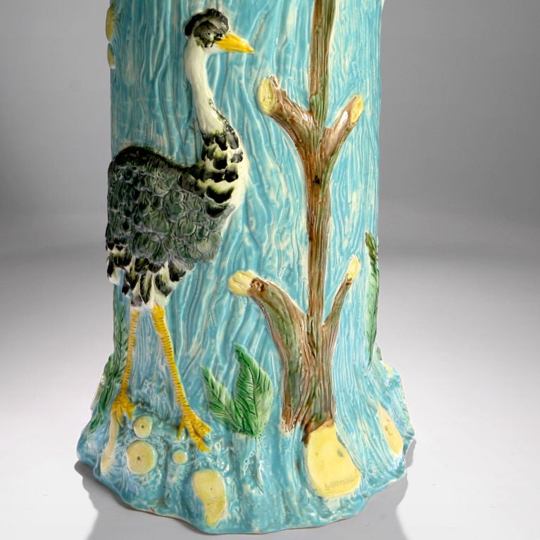 19th Century Majolica Umbrella Stand