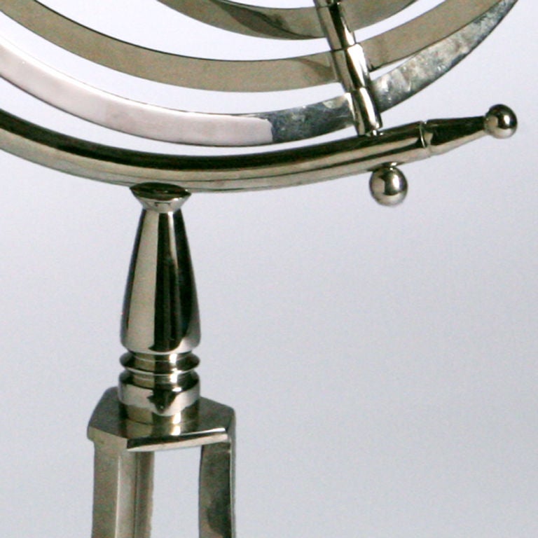 POLISHED METAL ARMILLARY In Excellent Condition In New York, NY