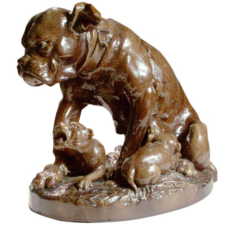 Gruppo Cani in Ceramica